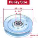 GELASKA 30234 Heavy-Duty V-Idler Replaces Dixie Chopper 30234, Toro 65-5940, 64-5940 for Toro Z255, Z253 Z Master, 30144, 30145, 30146, 30564, 30162, 30564TE, 74208, 30662 Side Discharge Mowers