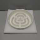 Ceramic Slow Feeder Dog Bowls,2.0 Cups Slow Feeder for Medium Breed,Puzzle Dog Food Bowl to Slow Down Eating, Anti-Gulping, Stop Bloat,Preventing Choking,8in,White