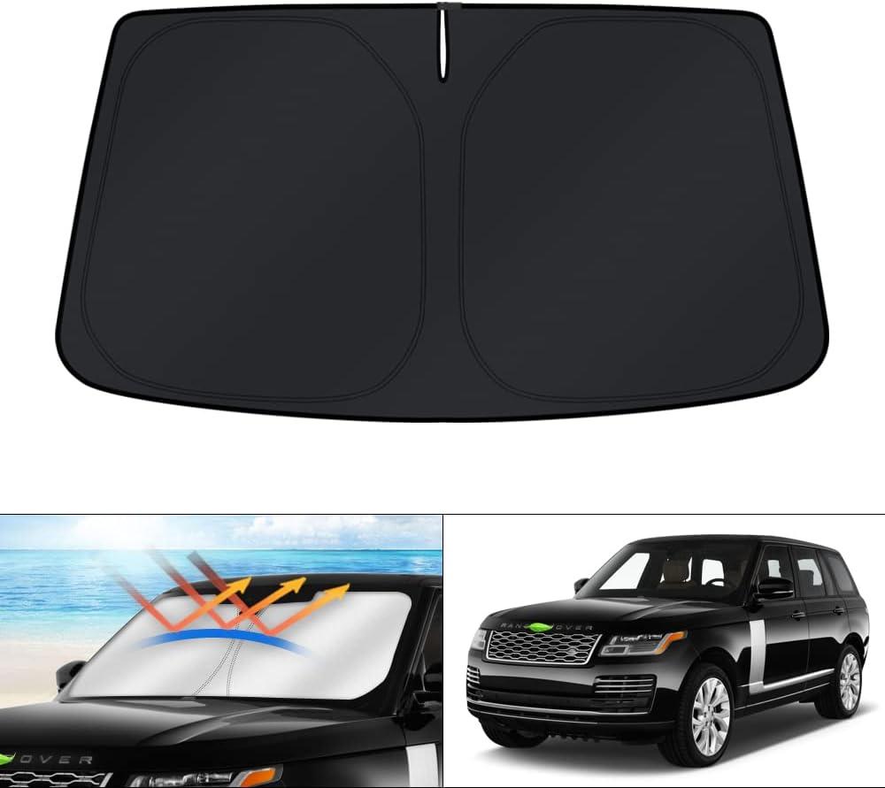 KUST Windshield Sun Shade for 2013-2019 2020 2021 Land Rover Range Rover (Not Fit Range Rover Sport) Accessories Window Sunshade Sun Visor Protector Foldable Block UV Rays