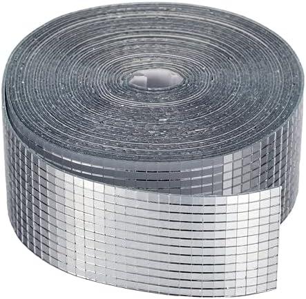 SATINIOR Mini Disco Ball Mirror Tiles Mini Square Glass Tiles 5 x 5 mm Self Adhesive Mirror Stickers, Decorative Craft DIY Accessory Mirrors Mosaic Tiles (24000 Pcs)