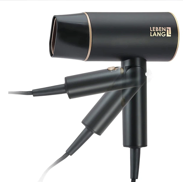 LEBENLANG Ionic Hair Dryer 1875W - Compact, Portable, Lightweight, with Diffuser and Bag for Travel 