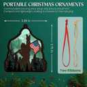 5 x FLAGWIX Christmas Bigfoot Gifts for Men Women - Wooden Christmas Ornaments 2025 for Tree Decorations - Big Foot Sasquatch Gifts for Friends Brother Campers, Bigfoot Ornament, White Elephant Ideas