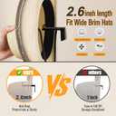 Adhesive Hat Hooks for Wall-8 Pack Hat HolderHat OrganizerCowboy Hat RackStrong Adhesive Cap HolderCap Organizer for Baseball Caps- BlackHat Storage