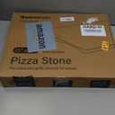 Pizza Stone 15x12 Inch Rectangular, Cordierite Baking Stone for Oven Grill BBQ, Crack Resistant with 4 Built-in Handles for Crispy Crust Bread Cookies