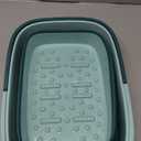 Collapsible Foot Bath Basin for Soaking Feet,Pedicure Foot Spa, Foot Tub with Handles and Massage Acupoint,Multifunction Collapsible feeting Soak Tub-Green (1 Pack)