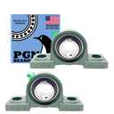 PGN UCP206-20 Pillow Block Bearing - Pack of 2 Mounted Pillow Block Bearings - Chrome Steel Bearings with 1 1/4" Bore - Self Alignment