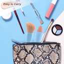 4-in-1 Makeup Brush, Makeup Sponge, Blush Blending, Eyeshadow, Eyebrow & Liner Lip Face Foundation All-in-One Brushes Travel Makeup Brush Set Mini Makeup Tools Kit, Cosmetics Gift for Women