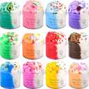 12 Pack Cloud Slime Kit Two-Toned Fidget Toy, Educational Slime Toys, Birthday Gifts Prize Party Favors for Girl Boys Kids 6 7 8 9 10 11 12