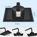 Filtered Shower Head Rainfall Showerhead with Filters Stainless Steel Reduces Chlorine and Heavy Metals Square 8 Inch Showerhead Matte Black