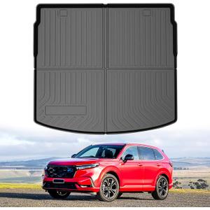 Powerty Cargo Liner for 2023 2024 2025 2026 Honda CRV Accessories (Include Hybrid), Fit Cargo Deck in Upper Position CR-V Cargo Mat, All Weather Car Rear Trunk Mat Cargo Protector (Not for Gasoline)