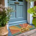 Boho Sunshine Door Mat, Spring Doormats, Classroom Welcome Mat, Summer Hello Sunshine Welcome Front Door Mat Indoor Outdoor Entrance, Boho Artificial Coir Doormat Rugs for Patio 30x17in