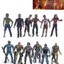LIVELYOU Army Men VS Zombie Action Figure Toys Realistic Battle Scene Zombie Playset Collections Christmas Halloween Toys Gifts Decoration for Boys Adults Kids (12PCS) (Blue;black;red)