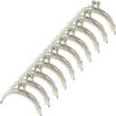 Piutouyar 10 Pcs Metal Purse Frame, Vintage Bag Kiss Clasp Lock, Retro Style Arch Frame Coin Purse Hardware with Lotus Beads Embossed(8.5cm / 3.3inch, Silver)