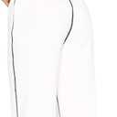 DISCIPBUSH Track Pants Women Sweatpants Lounge Pants (White, L)