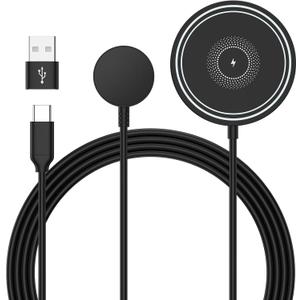 2 in 1 Magnetic Charger Samsung Wireless Charger Fast Charging Pad Magnetic Phone Charger for Android Samsung Galaxy S25 Ultra/S24/ S23/S22 Samsung Watch Chargers for Galaxy Watch 8/8 Classic/7/6