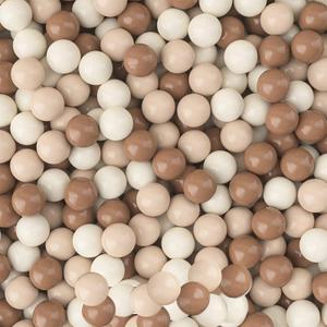 Ball Pit Pack of 100 - BPA Free, Crush Proof Plastic Balls for Tent, Playhouse, Children's Toy, Party - Macaron Ocean Colors 2.15 Inch (Mocha Tricolor)
