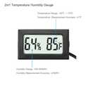 2-Pack Mini Digital Hygrometer Thermometer Gauge with Probe LCD Display Temperature Fahrenheit Humidity Meter for Incubator Reptile Plant Terrarium Sealed Containers Guitar Case