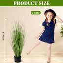 Jexine 2 Pieces 3 ft Tall Artificial Grass Plant Potted Artificial Greenery Floor Plants Fake Pampas Grass Tall in Pot for Housewarming Gift House Garden Bathroom Lobby Indoor Outdoor (Green)