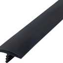 Outwater Plastic T-molding 1 Inch Black Flexible Polyethylene Center Barb Tee Moulding 25 Foot Coil