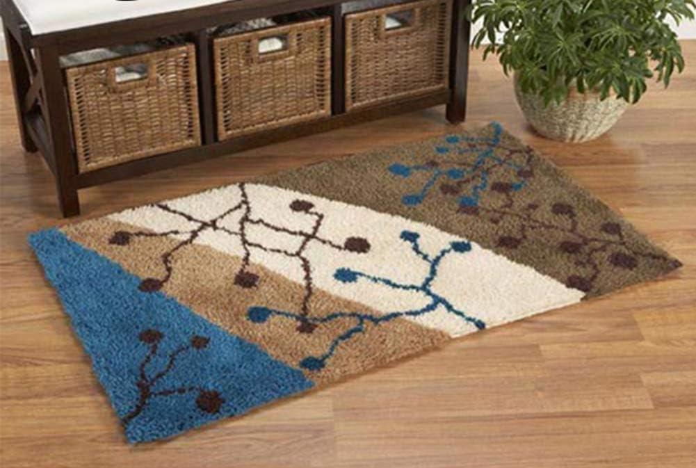 yakoleci Latch Hook Kits for Adults, Pre-Printed DIY Rug Crafts Arts Carpet for Home Decoration Festival Gift (23.6" X 15.8" Atom)