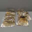 SUT 200PCS Gold Plastic Forks and Spoons Heavy Duty Set, Gold Disposable Silverware, gold Cutlery, Disposable Utensils, Plastic Flatware Includes 100 Forks, 100 Spoons for Party