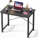DUMOS 31 Inch Small Computer Desk for Home Office, Modern Study Writing Work Table Simple Style for Bedroom with X-Shaped ReInchforcement, Black
