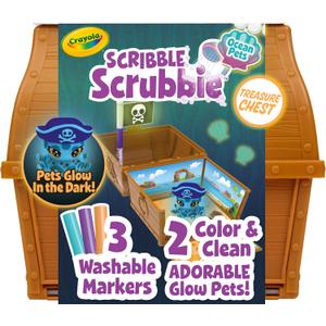 Crayola Scribble Scrubbie Pets Glow Ocean Playset, Toys for Boys & Girls, Gifts for Kids, Ages 3, 4, 5, 6