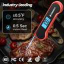 0.5 Sec Instant Read Meat Thermometer Digital with 0.5 Precision, Food Thermometer for Cooking Kitchen Gadgets, Oven Grill Candy BBQ Essentials Accessories, Gifts for Him Dad Men Birthday, Red