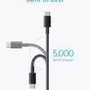 Anker USB C to USB C Cable, Type-C 60W Fast Charging Cable (6 FT, 2Pack) for iPhone 17 Series, iPad mini 6 and More (Black)