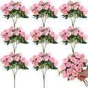 Zeyune 8 Pack 12 Inch Valentines Artificial Rose Bouquet Silk Roses Flowers Bunches Bulk Fake Roses for Wedding Bridal Home Office Garden Parties Decoration(Light Pink)