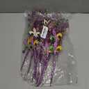 8 Pcs Glitter Floral Picks for Mardi Gras Decor, 17 Inch Purple Green Gold Fleur-de-Lis Floral Picks for Table Centerpieces, Vase Filler, Tree & Party Decorations