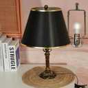 7 8 9 10 inch Lamp Shade Harp Holder,Antique Brass Lamp Harp Kit,Fit Both Standard Lamp Rod and E26 Light Base UNO Fitter Adapter,with 2 Shade Attaching Finial Top (Bronze Color - 1 Set)