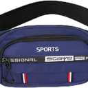 Fanny Pack for women and men, Adjustable Waist Bag with Multiple Pockets for Sports Travel Running (Blue)