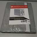 SUOCO SheetCube Bed Sheet Organizers and Storage 2 Pack, Foldable Linen Closet Organizer, Bedding Folder Storage Box Container for Blanket, Duvet Cover Set, Bed Sheet Set - Pattern Grey