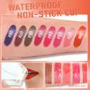 5 x Hot Fuchsia Peel Off Lip Gloss Tattoo and Lip Oil, Lip Stain Peel Off Masque - Peel Off Lip Tint ,Long Lasting Waterproof Transfer-proof Lip Mask Lip Gloss Peel Off Lip Liner,Stay Lip Makeup 03#