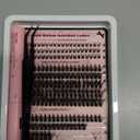 Wispy Lash Clusters Kit Cluster Eyelash Extensions Natural Lash Extension Kit C Curl Fluffy Individual Eyelashes with Bottom Lashes Clusters Waterproof Bond and Seal DIY at Home