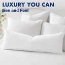 MIULEE 14x36 Inch Down Feather Pillow Insert,Fluffy and Comfy Throw Pillow with Cotton Fabric for Bed Couch and Sofa