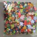 1000-1200 pcs Assorted Resin Buttons Random Mixcolor Buttons Bulk for Sewing Crafts Clothes DIY Manual Button Painting Handmade Ornament, 0.28 inch to 1.18 inch