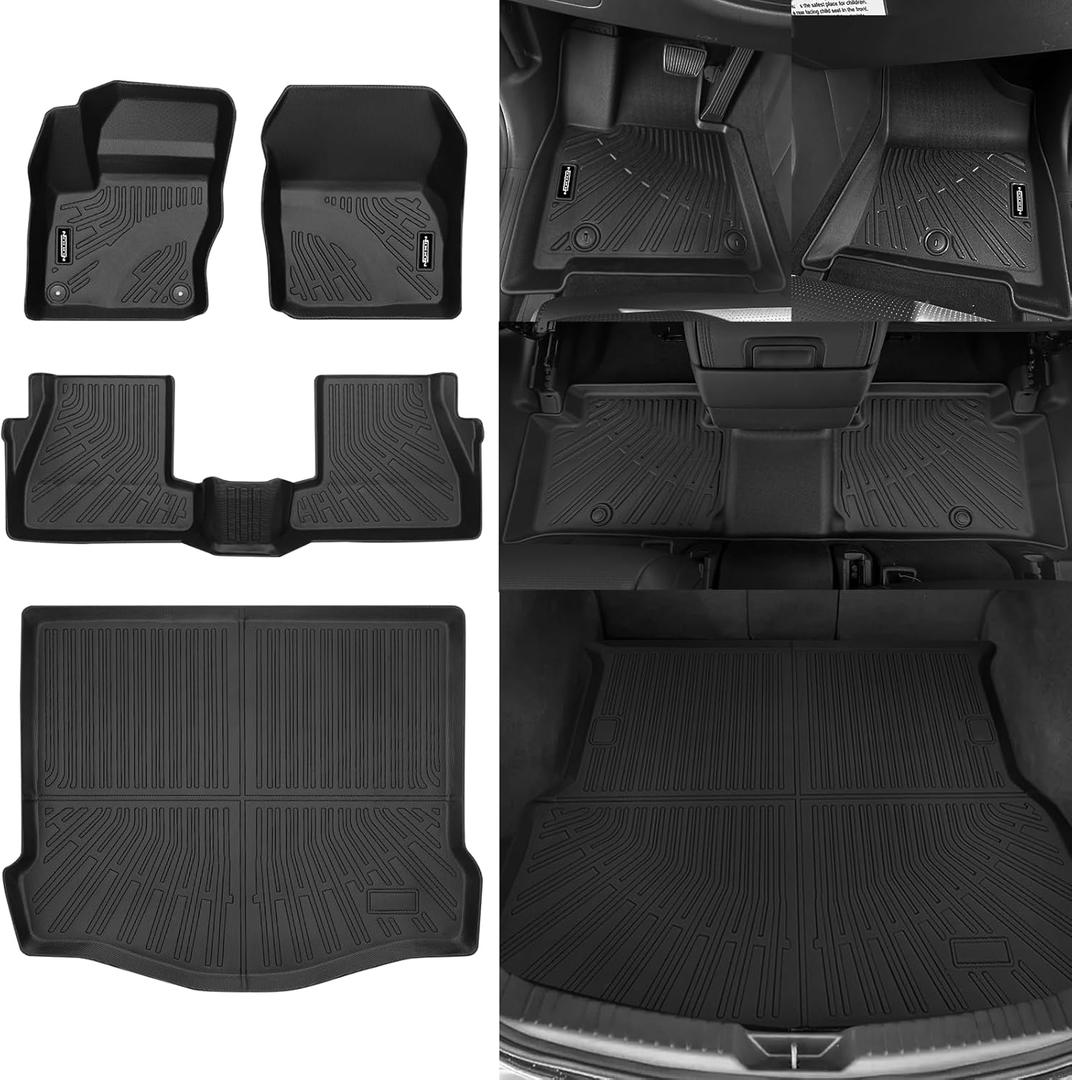 All Weather Floor Mats for Ford Focus 2012-2018 Floor Mats & Trunk Mat for Ford Focus Floor Liner Cargo Mats Odorless Accessories Anti-Slip Floor Liner