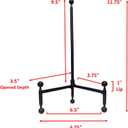 TRIPAR Modern Tripod Easel Display, Black Finish - Lightweight & Durable Design - Perfect for Displaying Decorative Pictures, Artwork, Plates, Tiles, & More (12 Inch)