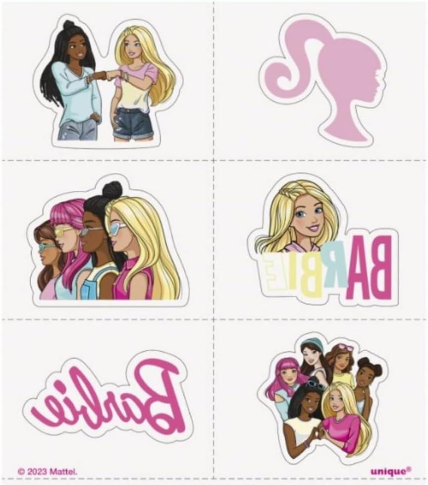 Unique Barbie Tattoos (Pack of 24) | Assorted Temporary Tattoos Designs | Perfect for Kids' Festivities and Decor