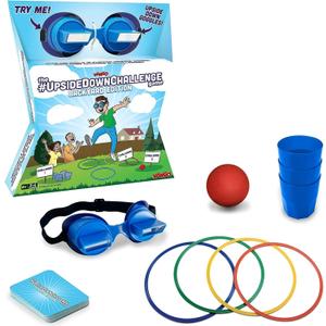 Vango The Original UpsideDownChallenge Game Backyard Edition for Kids & Family - Complete Fun Outdoor Challenges with Upside Down Goggles - for Game Night and Lawn Parties - Ages 8+