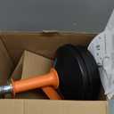 Drain Auger, Clog Remover with Drill Adapter, 25 Feet Flexible Plumbing Snake Use Manually or Powered for Kitchen, Bathroom and Shower Sink, Comes with Gloves (orange)