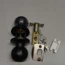 BESTTEN Keyed Entry Door Knob, Entrance Door Lock, Standard Ball, All Metal, Matte Black