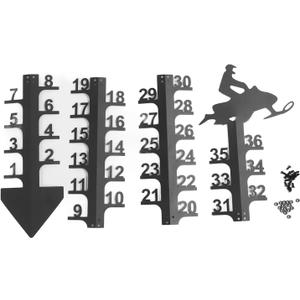 Tyenaza 36 Inch Snow Gauge Outdoor, Large Iron Snowfall Measuring Gauge Stick Outdoor Snow Depth Measure Rod for Garden Yard Christmas Decorations