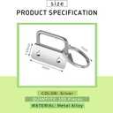 Outus 100 Pieces Key Fob Hardware Key Fob Keychain Wristlet with Split Ring (Silver,1 Inch)