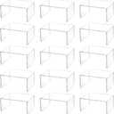 Hedume 16 Pack Clear Acrylic Display Risers, 4.4" x 3.2" x 2.2" Display Stand for Figures, Buffets, Dessert, Cupcakes, Candy, Jewelry and Collectibles