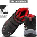 Littleplum Boys Snow Boots Winter Waterproof Antiskid Boots Hiking Outdoor Shoes Booties for Unisex Kids (Little Kid/Big Kid) (8065/Black Red)