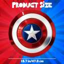 18.7 Inch Metal Round Superhero Shield,Cosplay Costume Shield Prop,Metal Role Play Armor Shields for Halloween Party Costume,Superhero Theme Party Decoration