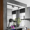 14 x 12 inch Glass Wall Mirror Tile Self Adhesive Frameless High Clear Mirror Sheet for Wall, Home Gym, Door, Bathroom, Bedroom Decor